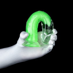 ClearlyHorny Gode transparent Jellis L 19 x 4cm Vert